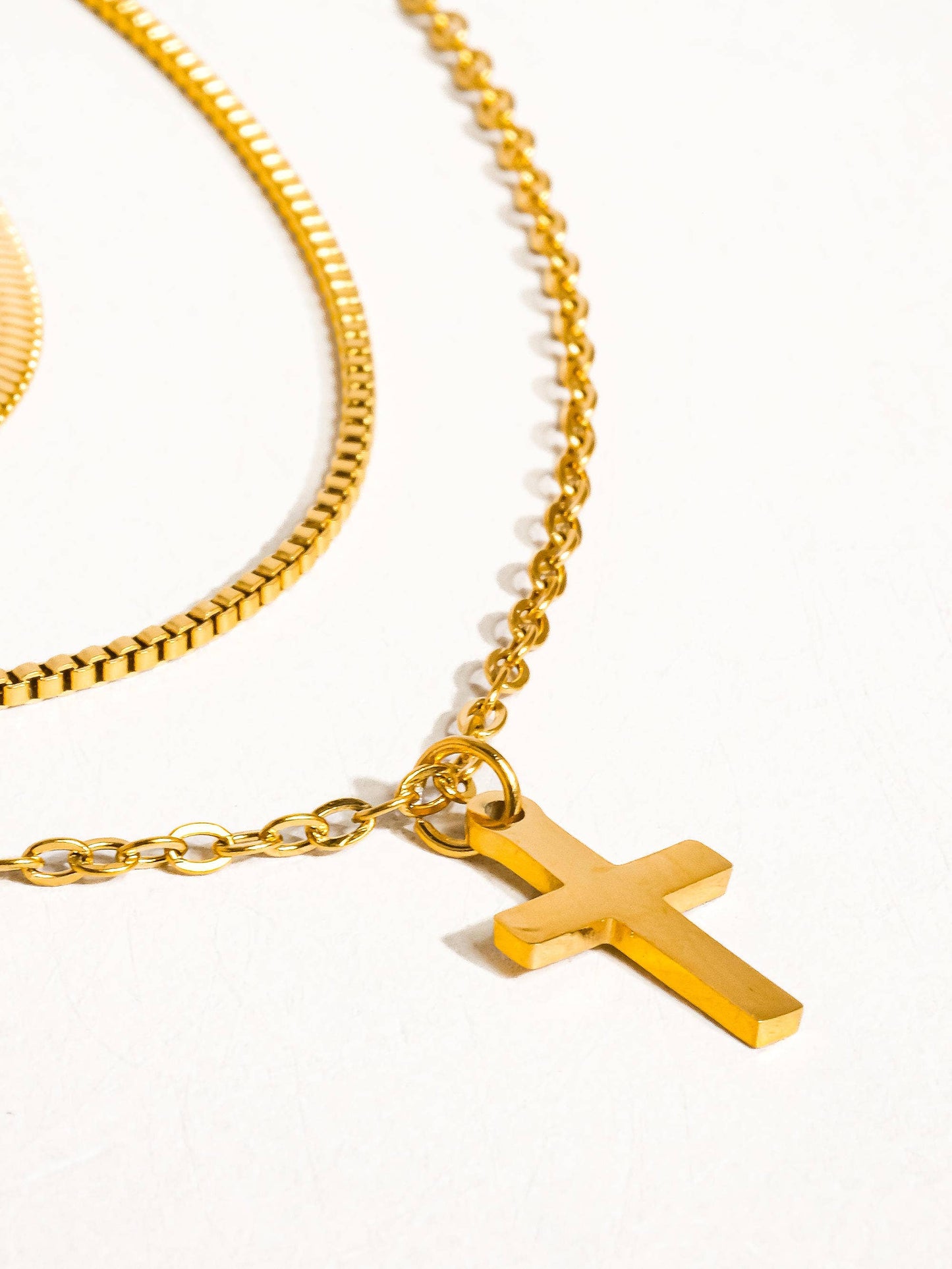 Divine Layered Cross Necklace   