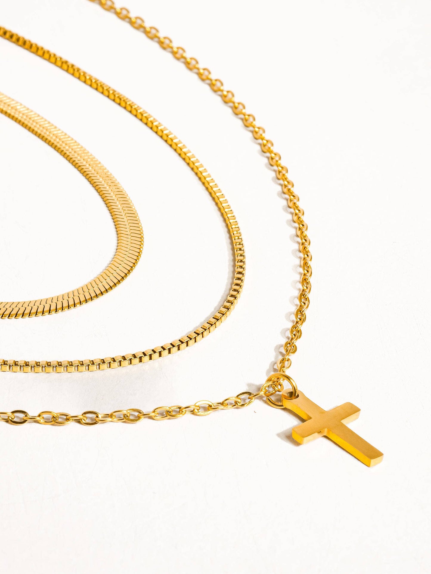 Divine Layered Cross Necklace   